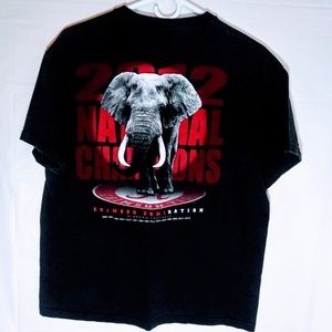 Alabama 2012 N.Champion Football Black T-Shirt  L